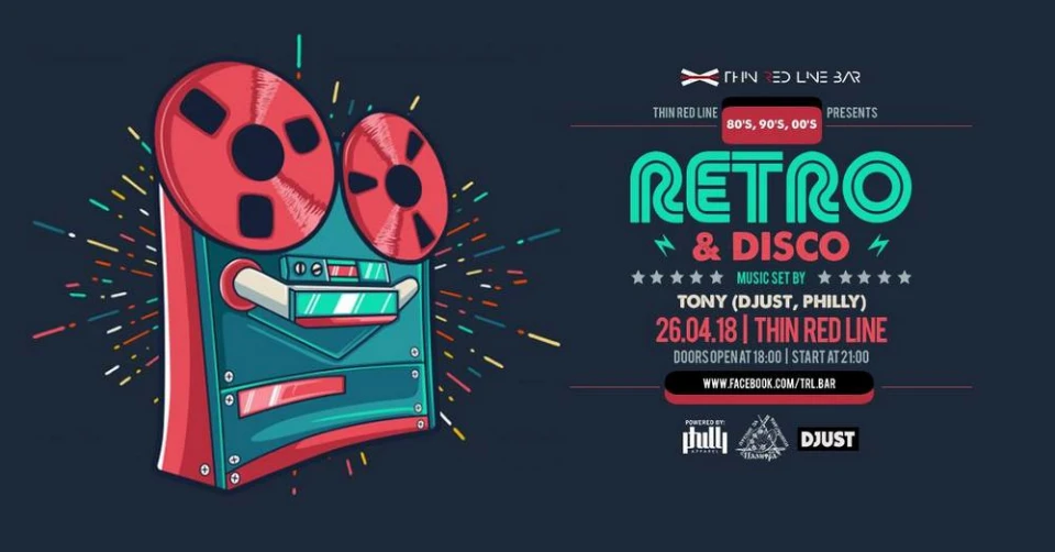 Бар "Тънка червена линия" 26.04.2018 - Retro & Disco night