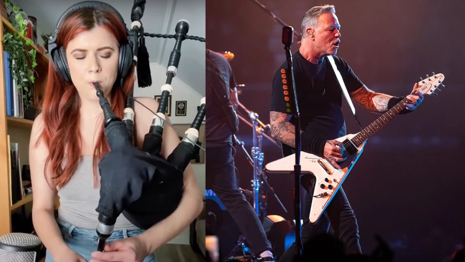 Подкрепа от Metallica за фенка, която свири техни песни на гайда