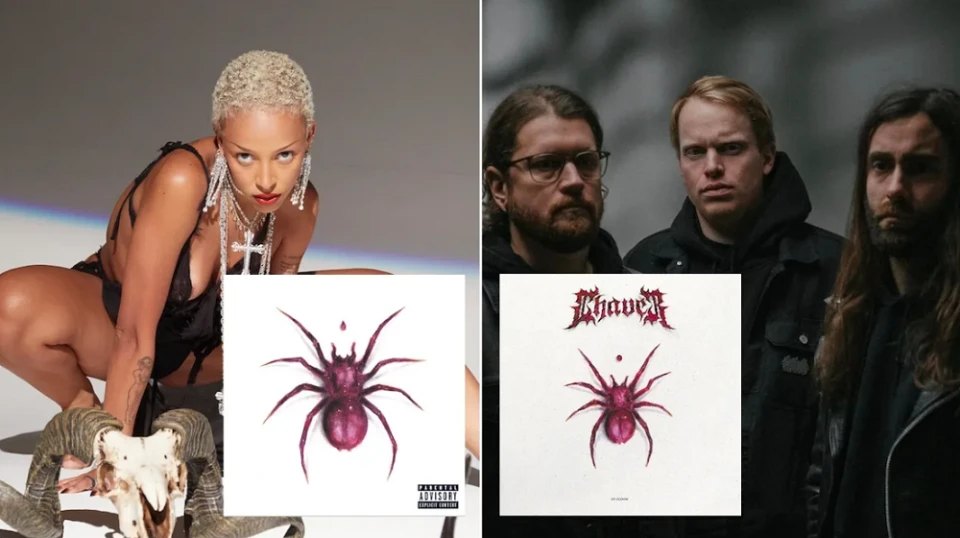 Новите албуми на Doja Cat и германските метъли Chaver са с еднакви обложки