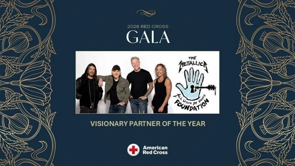 Metallica ще бъдат отличени на галавечерта на Американския Червен кръст през 2026 г.