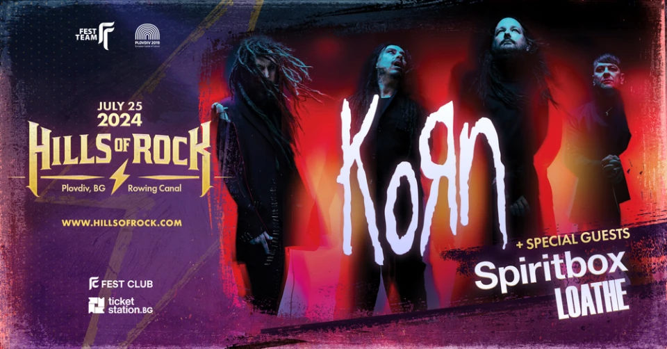 HILLS OF ROCK се завръща през 2024 – КoЯn са хедлайнър в първия фестивален ден