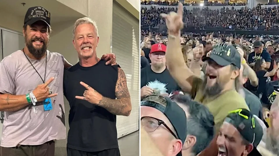 Джейсън Момоа бе заснет в погото на концерт на Metallica и Pantera