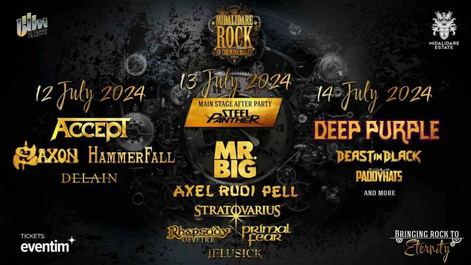 Седем групи в събота на Midalidare Rock In The Wine Valley 2024!