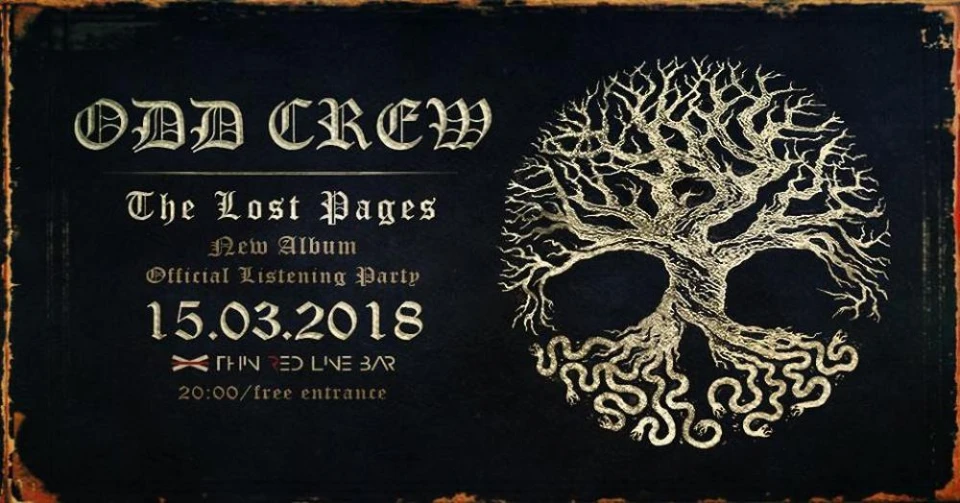 Бар "Тънка червена линия" 15.03.2018 - Odd Crew 'The Lost Pages' Listening Party