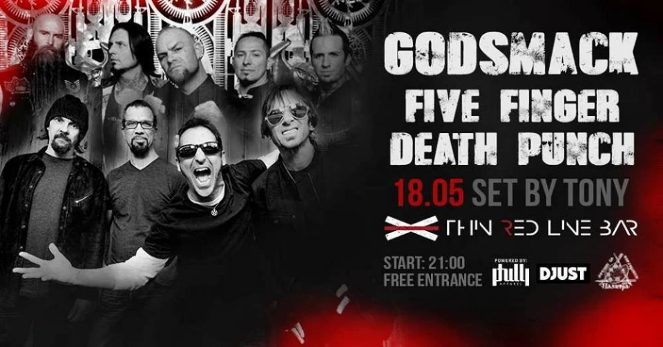 Бар "Тънка червена линия" 18.05.2018 - Godsmack & Five Finger Death Punch