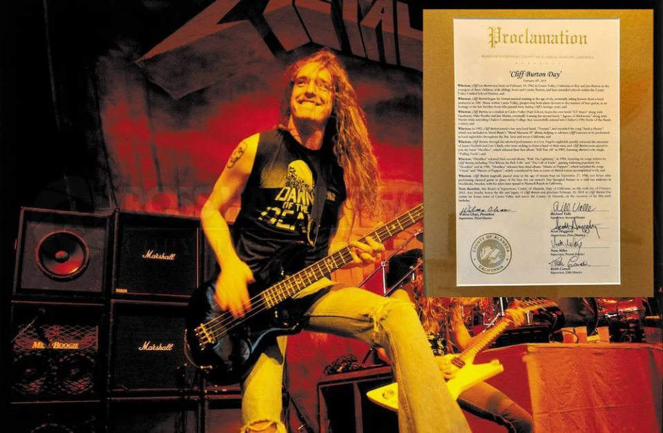 Cliff Burton ще бъде почетен с официален ден на негово име